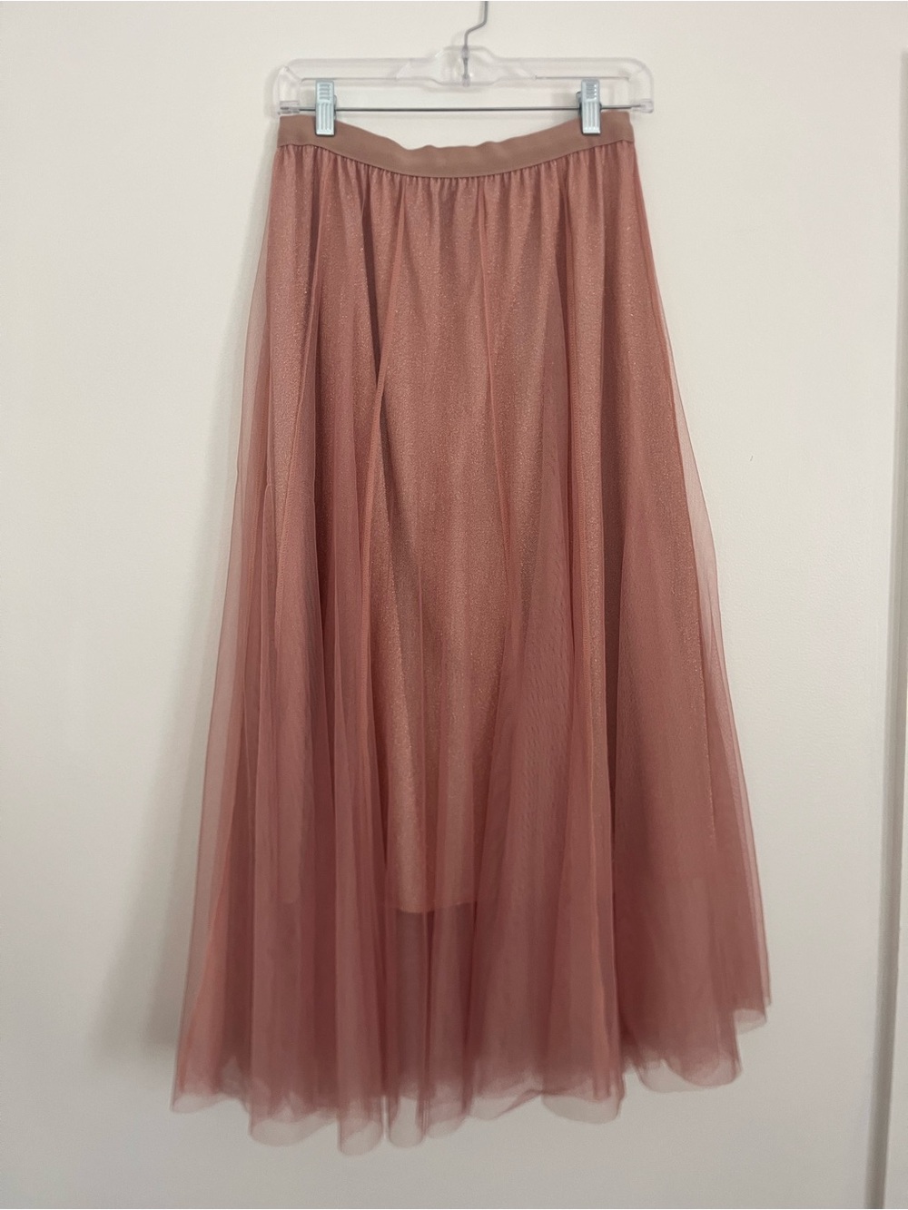 Classic concepts Gold dust Rose Tulle Maxi Skirt - Women